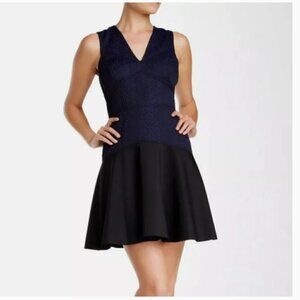 Rebecca Taylor V-Neck Stretch Snakeskin Dress Size‎ 6